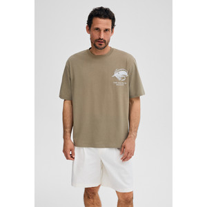 GRIMELANGE GIGANEST เสื้อยืดคอกลมพิมพ์ลายผ้าฝ้ายออร์แกนิก 100% สำหรับผู้ชาย - Product Image 2