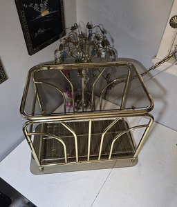 Most Demanded Traditional Compact Brass Side <b>Table</b> with Glass Top for Small Spaces Minimalist Living Available Worldwide Supply - Product Image 1