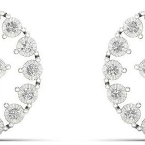Elegantes Pendientes de Diamantes de Oro de 18K y 14K para Mujer, Belleza Eterna, Pendientes Redondos de Diamantes en Oro al Mejor Precio - Product Image 2