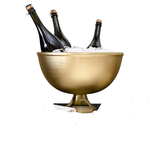 Premium Stainless Steel Golden Champagne <b>Ice</b> Bowls Round Shape Wine <b>Cooler</b> for Beer Soft Drink Party Barware Use - Product Image 3