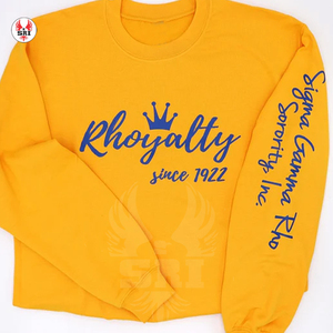 เสื้อสเวตเชิ้ตคอกลมผ้าฟลีซปักลาย Sigma Gamma Rho Sorority สำหรับผู้หญิง |   เสื้อคอกลมสไตล์สั่งทำพิเศษสำหรับสุภาพสตรีปักลาย SGR Sorority - Product Image 2