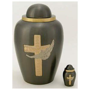 Prisma 122การออกแบบกระเบื้องโมเสคที่เป็นเอกลักษณ์ของ PDU ทำจากทองเหลืองโกศขัดทองเงาสำหรับผู้ใหญ่เปลือกหอยสีรุ้งฝังขี้เถ้าโลหะของมนุษย์ - Product Image 5