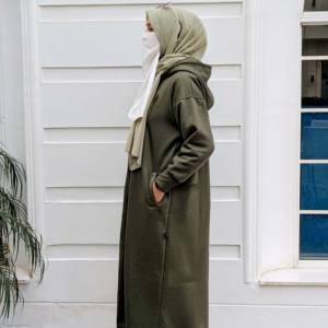 Sweat à capuche de sport islamique modeste pour femmes musulman vêtements actifs pour l'entraînement au jogging vêtements islamiques vêtements de sport pour femmes - Product Image 3