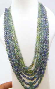 ลูกปัด tanzanite รูปไข่รูปไข่พลอย Tanzanite ธรรมชาติขนาด16 "19X13MM 6X5MM เครื่องประดับทำลูกปัด - Product Image 3