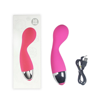 Vibrateur G-Spot 10 modes, masseur en silicone incurvé, rechargeable par USB, étanche, mini baguette pour femmes