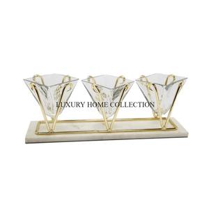 Luxurious Antique Aluminum Design Metal <b>Serving</b> <b>Bowls</b> with Bold Handcrafted Shapes and Elegant Detailing for Upscale Interiors - Product Image 6