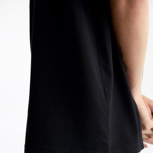 เสื้อยืดผ้าฝ้าย100% ขนาดใหญ่ใช้ได้ทั้งชายและหญิงเสื้อยืดโอเวอร์ไซส์แบบเปิดไหล่ตกแบบเรียบกำหนดเอง - Product Image 5