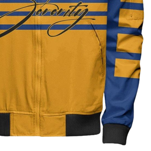 Sigma Gamma Rho SGRho Greek Satin Bomber Jacket Royal Blue <b>Gold</b> 1922 Embroidered Sorority Womens Jacket - Product Image 6