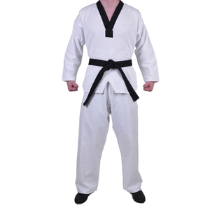 Top Trendy Best Quality New Style Custom Logo Taekwondo Uniform Solid Color Custom Embroidered OEM Service Polyester/Cotton - Product Image 1