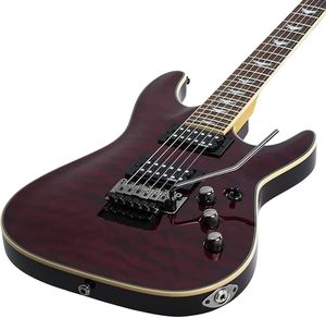 Guitarra Bajo Omen Extreme-6 Nueva de la Marca Perfect Brand, Acabado en Arce y Ébano Color Cereza Negra, Lista para Envío Mundial - Product Image 1