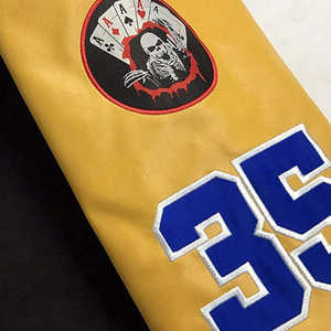 Chaquetas universitarias personalizables para hombre y mujer, logos de chenilla bordados con cuello levantado, tejido con letras personalizables - Product Image 6