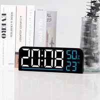 Jam Meja Digital LED Kustom Multifungsi dengan Tampilan Suhu & Kelembapan Alarm Pintar untuk Penggunaan di Rumah