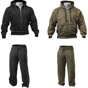 Ensemble de survêtement respirant 100 % coton épais à capuche pour l'entraînement – Sweat à capuche et pantalon de jogging assortis - Product Image 5