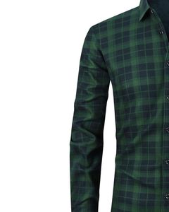 Camisa de Franela a Cuadros Negra y Verde Oscuro Personalizada para Hombre, Manga Larga, con Botones, Bolsillo en el Pecho, Cálida y Suave, OEM Personalizado - Product Image 4