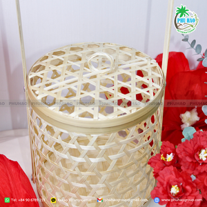 ตะกร้าสานธรรมชาติอเนกประสงค์เหมาะสำหรับการจัดเก็บการนำเสนอของขวัญและของตกแต่งบ้านแบบชนบท - Product Image 4