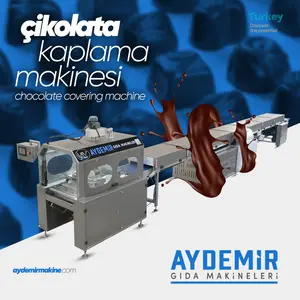 Máquina de revestimento de chocolate, alta qualidade, sistema automático completo com linhas de refrigeração, unidade de controle digital