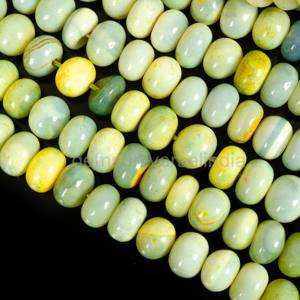 Perroquet naturel vert opale perles de pierres précieuses pour la fabrication de bijoux 8mm opale lisse perles rondelle en gros 16 "bonbons opale pierre en vrac - Product Image 4