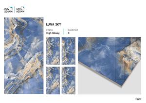 Azulejos de Porcelana de Alto Brillo de Lujo de 600x1200 mm, Acabado Pulido para Pisos y Paredes Elegantes - Product Image 2