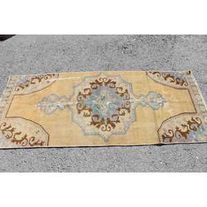 Tapis vintage Accent de 2,7 x 6,4 pieds, tapis marocain turc brun - Product Image 3