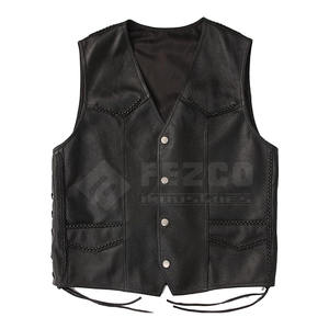 Buena calidad 100% cuero hecho moda chaleco precio razonable transpirable hombres ropa Chaleco de cuero - Product Image 1