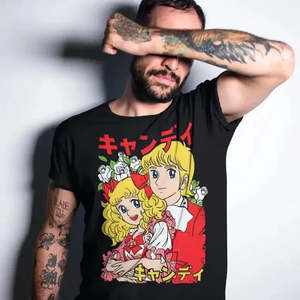 Unisex Anime <b>Candy</b> T-Shirt Top with <b>Eye</b>-catching Design - Product Image 5