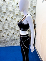 Conjunto de Leggings Deportivos de Cintura Alta para Mujer, Tejidos, Casuales, de Alta Elasticidad, Sin Costuras, Hasta el Tobillo, para Gimnasio, Yoga, Fitness, de Secado Rápido