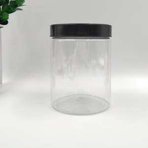 Best Seller Transparent Plastic Food Grade Pet <b>Jar</b> Wide Mouth Cylinder Plastic <b>Cookie</b> Candy <b>Jar</b> PET Food <b>Jar</b> Vietnam Manufactory - Product Image 2