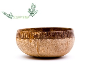 ชามมะพร้าวปั่นแบบมีโลโก้ในเวียดนามชามกะลามะพร้าวและช้อน - Product Image 1