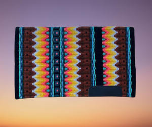 Manta de sillín de caballo occidental de lana suave con forro de polialgodón de tejido tradicional para eventos de equitación Senderos Rodeos - Product Image 1