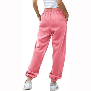 Pantalones Deportivos Casuales para Mujer OEM/ODM, 100% Algodón, Gruesos, Ajuste Regular, Cintura Alta, Transpirables, para Invierno - Product Image 2