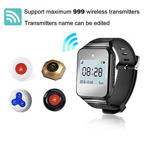 Daytech - Alerta de Llamada para Enfermeras con Vibración, Alcance de 500 Pies, Localizador Inalámbrico para Cuidadores, Botón de Llamada Inteligente para Pacientes Mayores, Discapacitados y Restaurantes - Product Image 2