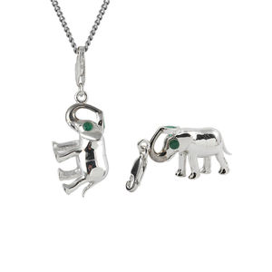 fashion fine jewelry 925 sterling silver <b>elephant</b> <b>necklace</b> animal charms trendy jewelry - Product Image 1