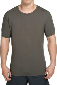 T-shirts en bambou pour hommes à motif imprimé uni et uni avec demi-manches et col rond de différentes couleurs, tailles et styles - Product Image 3