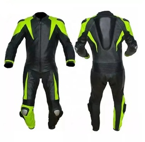 Combinaison de moto professionnelle en cuir de vachette sur mesure Combinaison de moto de course pour hommes en cuir de haute qualité - Product Image 2