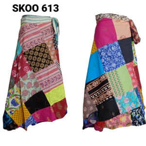 2025 faldas de tendencia Faldas de retazos bohemias Falda de retazos de tamaño libre estilo hippie Boho multicolor - Product Image 1