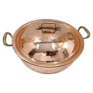 Le plus demandé en gros marmite classique en cuivre martelé deux poignées ustensiles de cuisine écologiques prêts à l'induction-élégants et durables pour la maison - Product Image 3