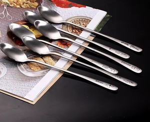 Classique élégant écologique petite cuillère à café à thé en acier inoxydable Dessert yaourt liqueur argenterie couverts en métal ensemble de couverts - Product Image 3