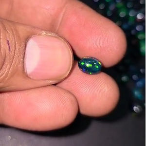 441ชิ้นของโอปอลสีดำเอธิโอเปียธรรมชาติ5x3 6x4 7x5 8x6 9x7มม. รูปไข่ Cabochon 262 CTS iroc ขายหลวมพลอย CAB เรา $262สำหรับทุกคน - Product Image 3