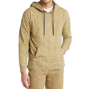 2025 Custom Stone Wash Side Pocket Hoodie Drop Shoulder Heavyweight Cotton Vintage Acid Wash Hoodie Men - Product Image 2