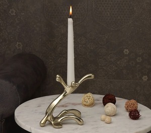 Premium Designer Golden <b>Candle</b> Holder Perfect For Rustic Modern Classic And Luxurious Home Interiors - Product Image 1