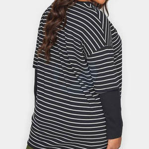 เสื้อยืดทรงสลิมฟิตสำหรับผู้หญิงดีไซน์ใหม่เสื้อผ้าลำลองตัวยาวสำหรับผู้ใหญ่พิมพ์ลายสีพื้นสำหรับฤดูร้อน - Product Image 4