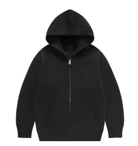 Sweat à capuche zippé pour homme Elite, 100% coton, tissu molletonné lourd, coupe classique, double fermeture éclair, OEM, haute qualité - Product Image 2