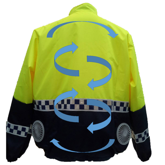 Summer Outdoor 5V USB Cooling Fan Air Conditioning Reflective Jacket for Auto Repair Construction Fishing