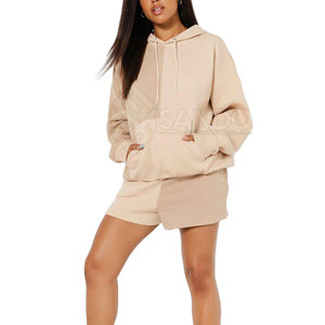 Venta al por mayor transpirable mujeres Sudadera con capucha conjunto último estilo de color sólido mujeres Sudadera con capucha Conjunto personalizado mujeres sudaderas con capucha - Product Image 3
