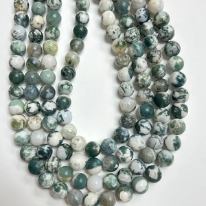 Collar de Cristal Natural, Cuentas de Ágata de Árbol Lisas, Piedra Roja Pulida, Joyería, Hilo Suelto, Mayorista de Piedras Preciosas para Sanación - Product Image 6