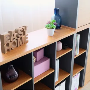 Adjustable 9 Cube Wooden <b>Bookcase</b> Storage Organizer Book Shelf - Product Image 2
