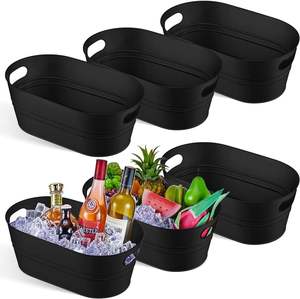 อ่างโลหะสำหรับปาร์ตี้แบบเรียบง่ายเหมาะสำหรับงานชายหาดงานสังสรรค์ริมสระว่ายน้ำและแช่เครื่องดื่มเพื่อความบันเทิงกลางแจ้ง - Product Image 3