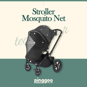 Pinggoo ตาข่ายกันยุงสำหรับรถเข็น (MQ-BBL) มีซิปลายหมี pinggoo