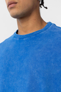 OEM/ODM Hot Selling 100% Cotton <b>Drop</b> Shoulder <b>Acid</b> Washed Men's T-shirts High Street Oversized Lightweight T-shirt For Men - Product Image 2