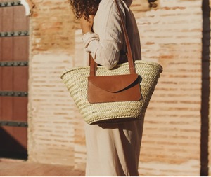 Sac en paille de qualité supérieure, panier en paille, panier français - Product Image 1